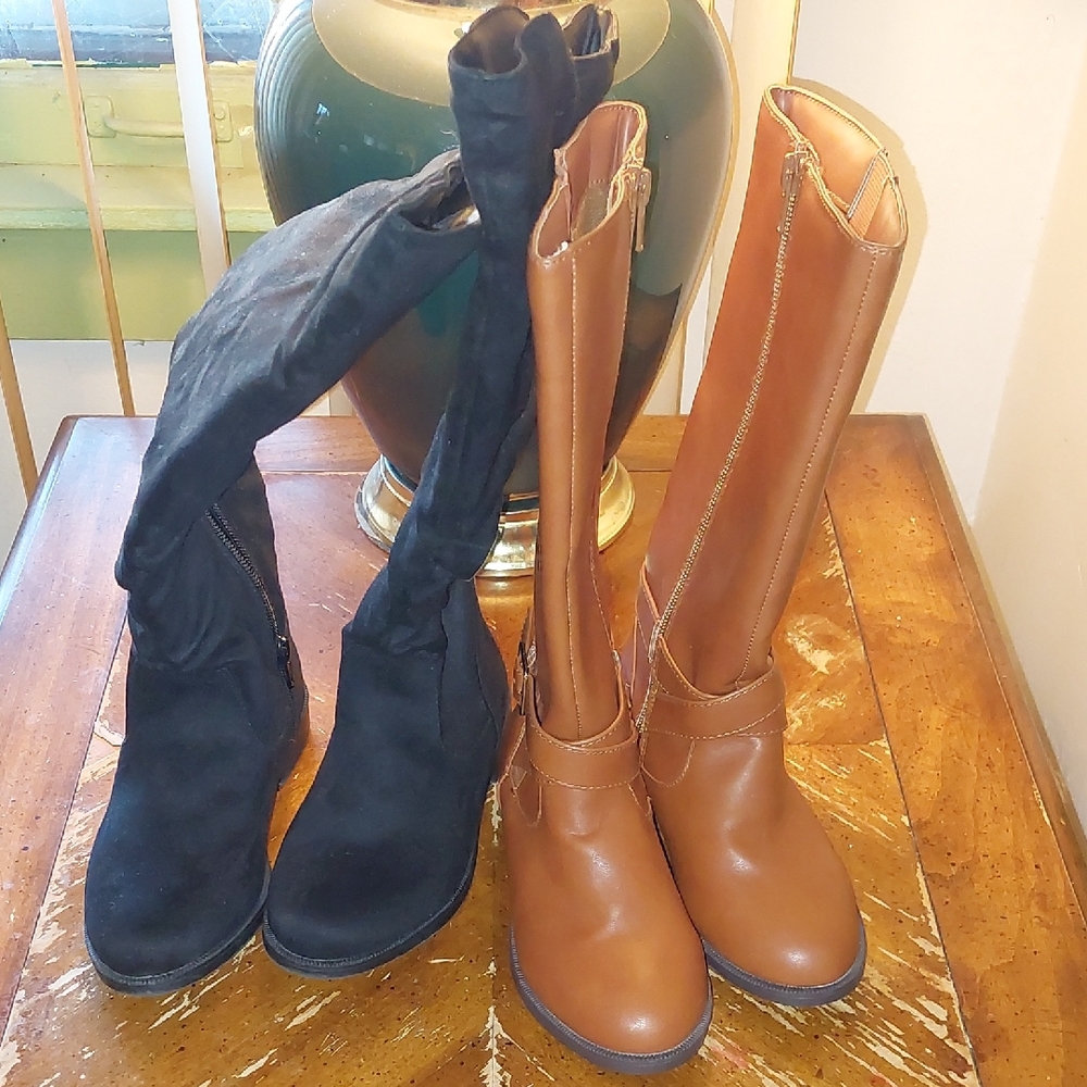 Falls Creek Black and Brown Kids Boots